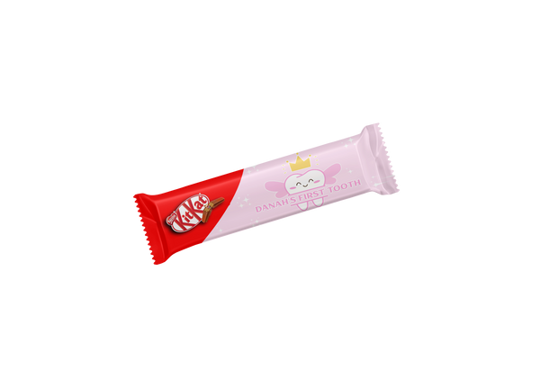 first tooth pink KitKat