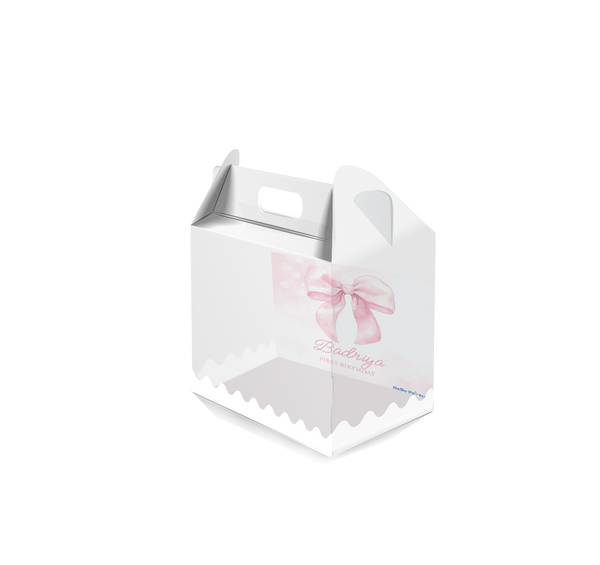 Pink Ribbon Square Plastic Box