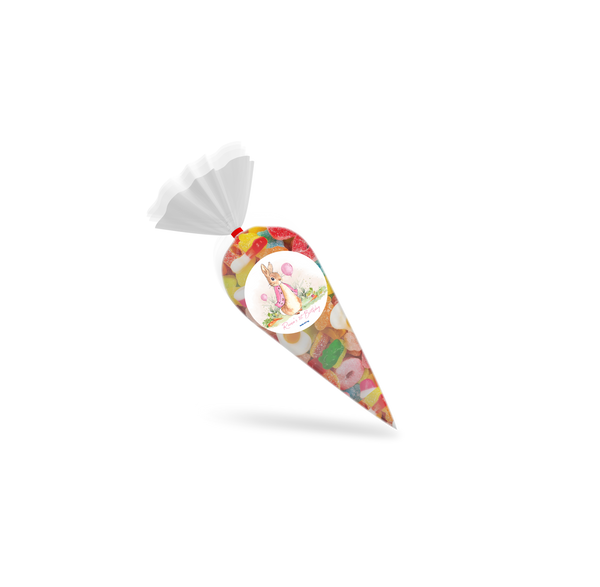 Peter Rabbit pink candy cone