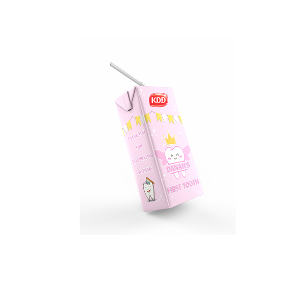 first tooth pink KDD Mango Juice