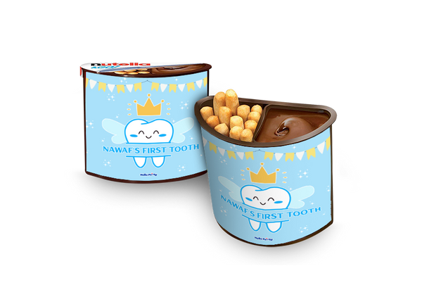first tooth blue Nutella