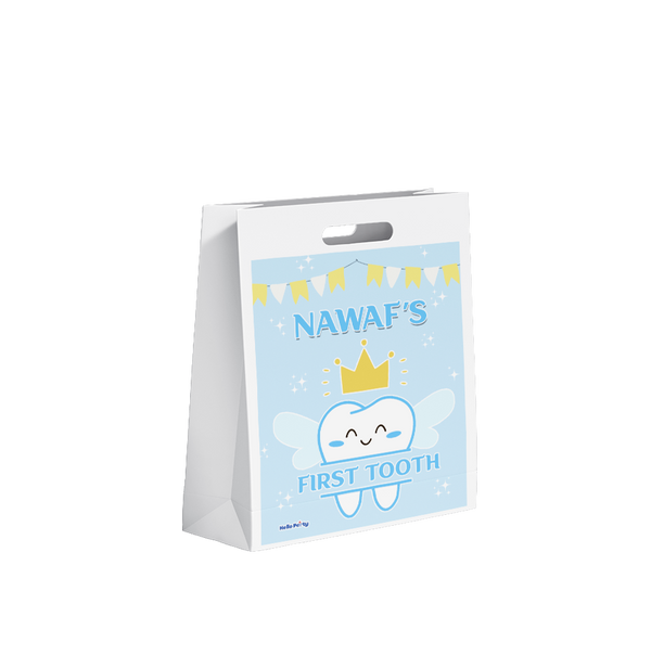 first tooth blue Bag Small (Cardboard )