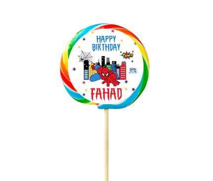 Spiderman White Lollipop XL