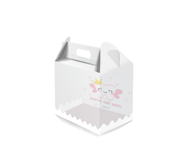 first tooth light pink Square Plastic Box