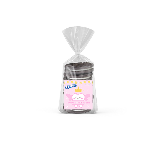 first tooth pink Oreo