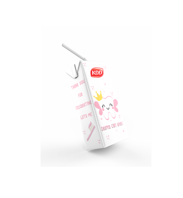first tooth light pink KDD Mango Juice
