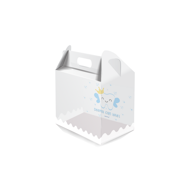 first tooth light blue Square Plastic Box