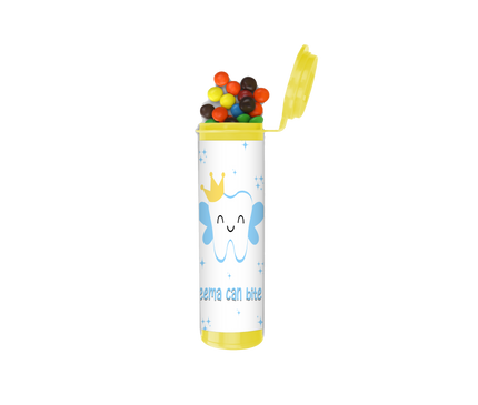 first tooth light blue M&Ms