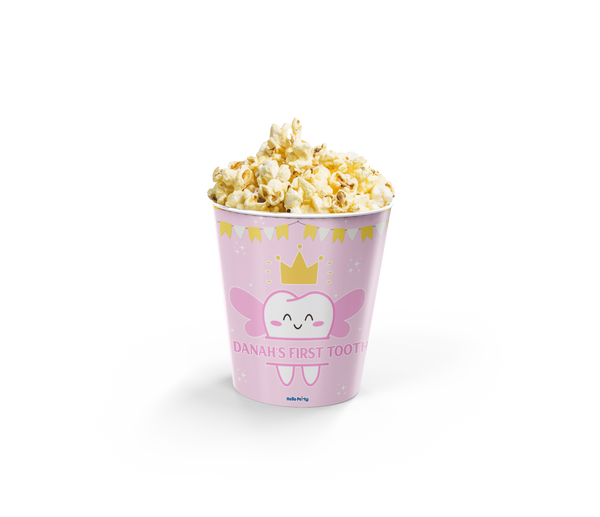 first tooth pink popcorn