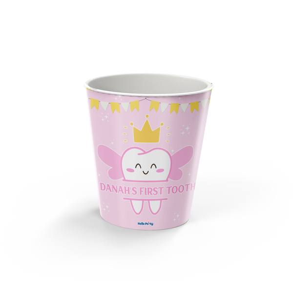 first tooth pink Popcorn Cup ( EMPTY )