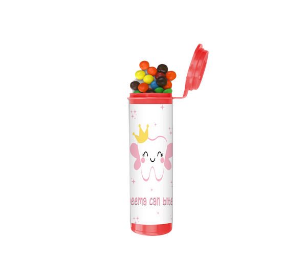first tooth light pink M&Ms