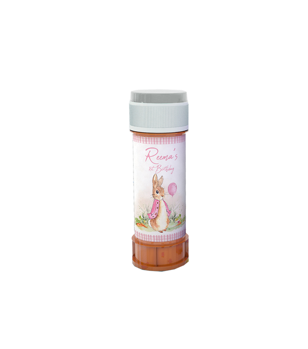 Peter Rabbit pink bubbles