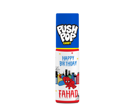 Spiderman White Push Pop