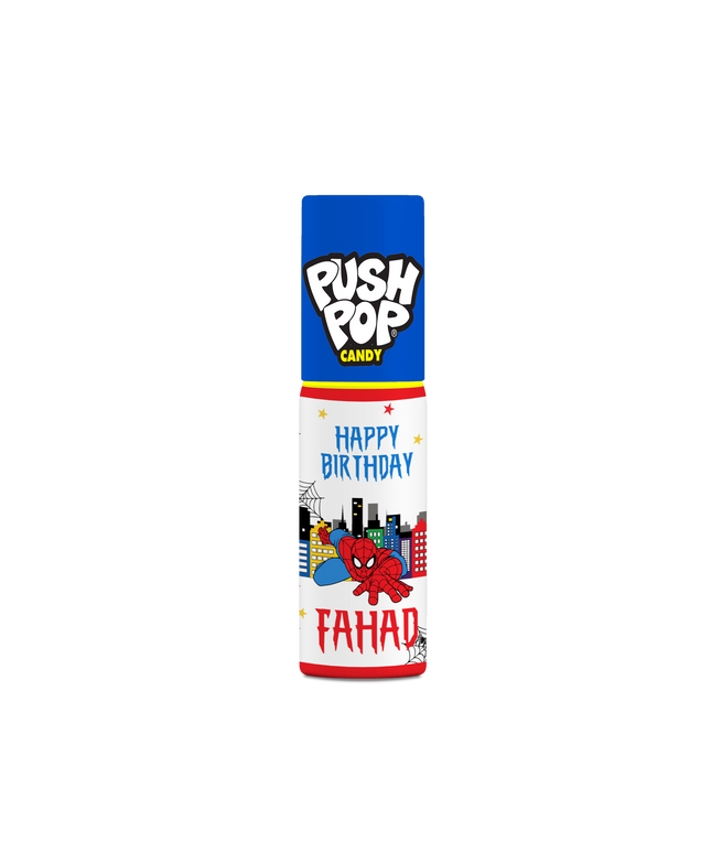 Spiderman White Push Pop