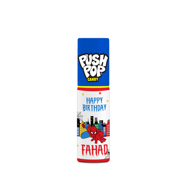 Spiderman White Push Pop