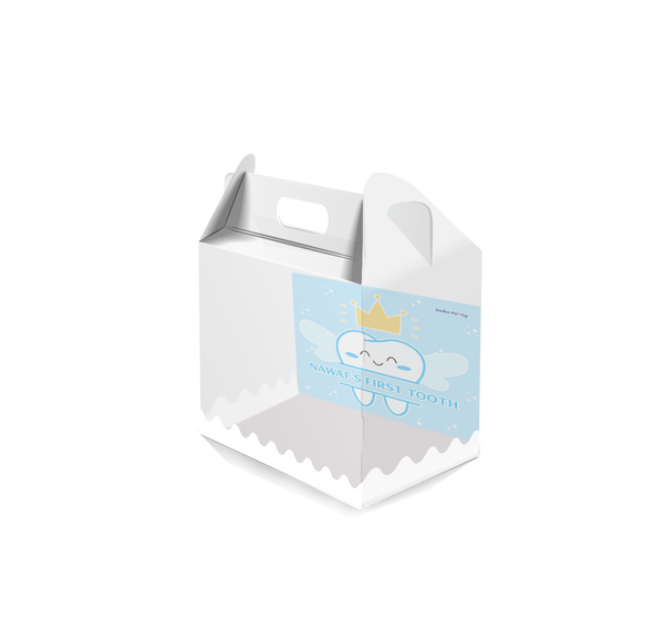 first tooth blue Square Plastic Box