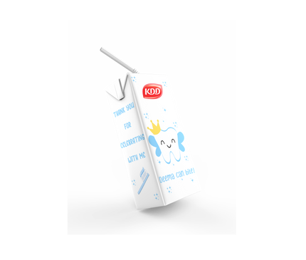 first tooth light blue KDD Mango Juice