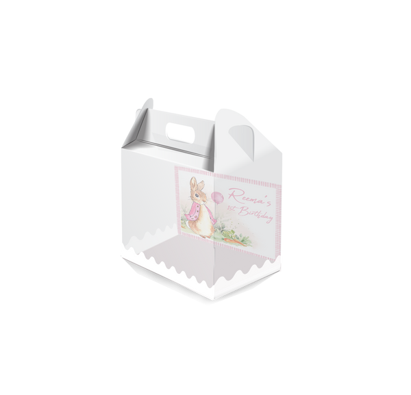Peter Rabbit  pink Square Plastic Box